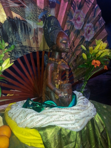 Oshun on her shrine at the 2014 Waters Ritual: Moisture the Water Cycle Continues